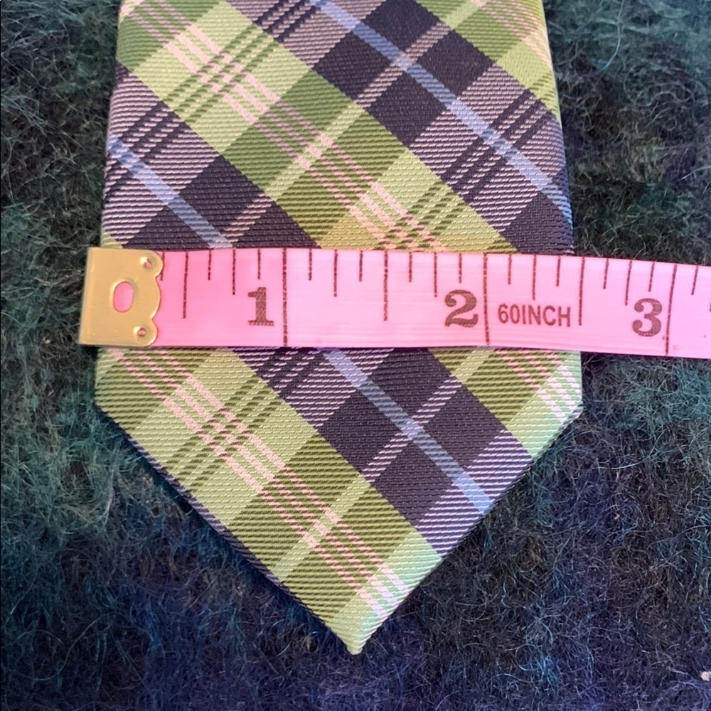 Chaps Green and Blue Plaid Boy’s Neck Tie Classic Accessories - Picture 9 of 9